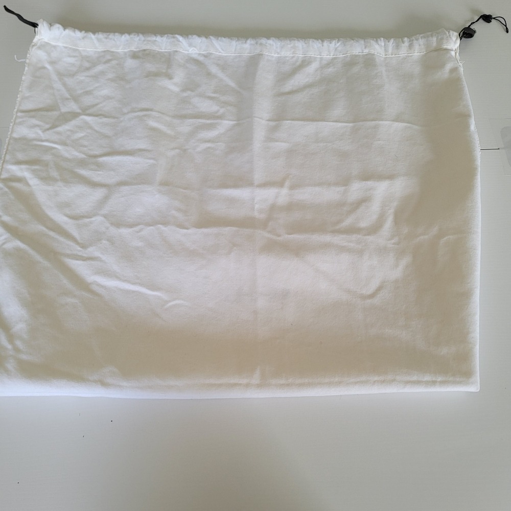 Celine Large XL Canvas Drawstring Dust Bag Off White Logo 26x22 Handbag Cover - Picture 5 of 7